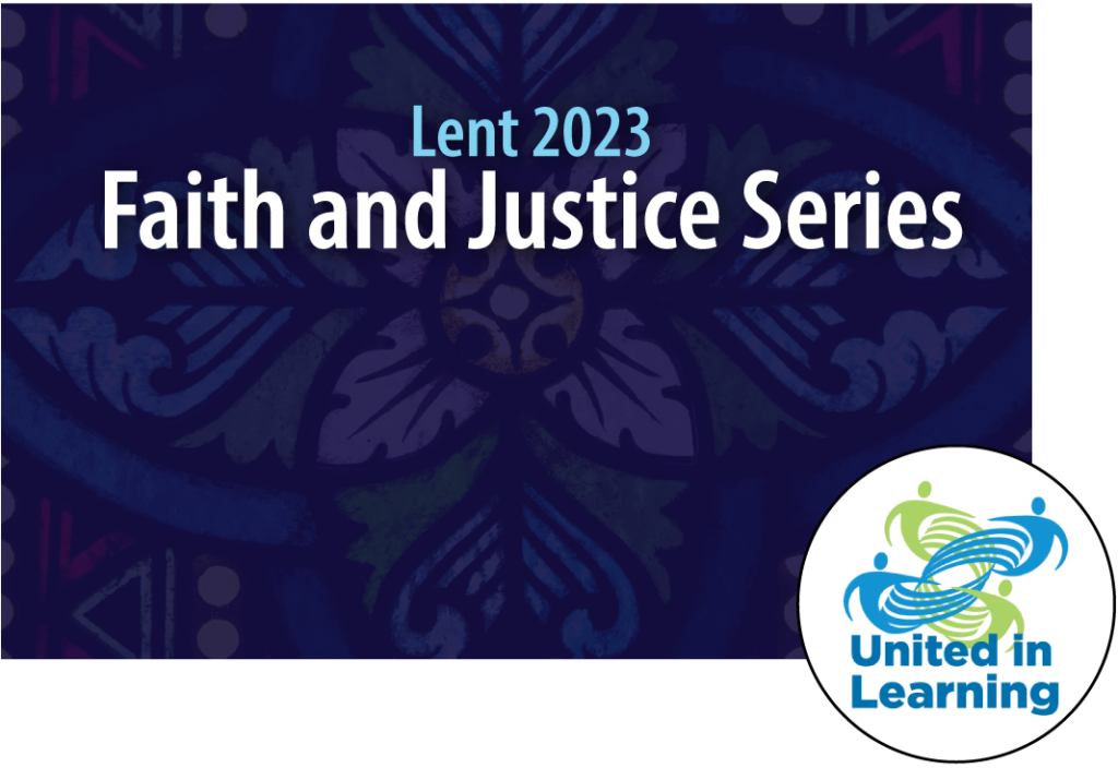 faith and justice lent series 2023 graphic