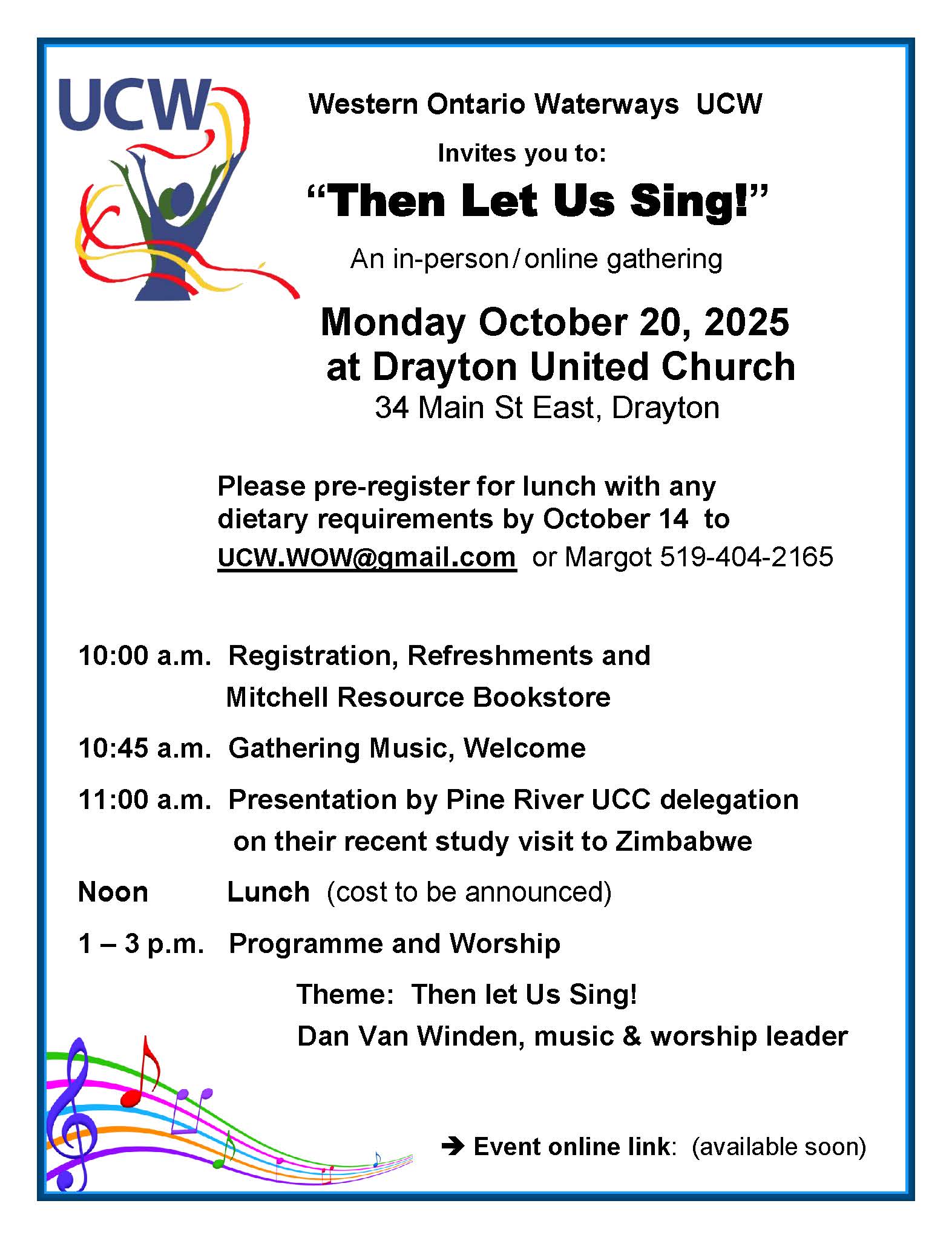 blue woman with rainbow ribbons and black text